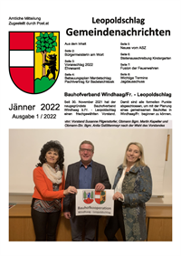 Gemeindenachrichten Jänner 2022