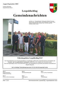 Nachrichtenblatt August / September 2022
